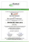 LAPP certifikat ISO 14001